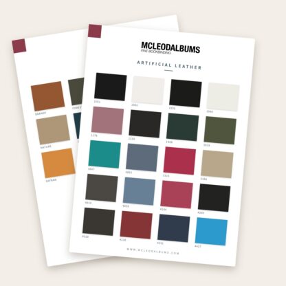 Artificial Leather & Velvet Swatch Book – McLeod Albums material samples