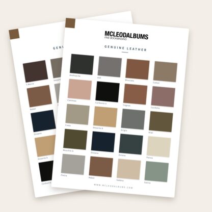 Genuine Leather Swatch Book – McLeod Albums material samples
