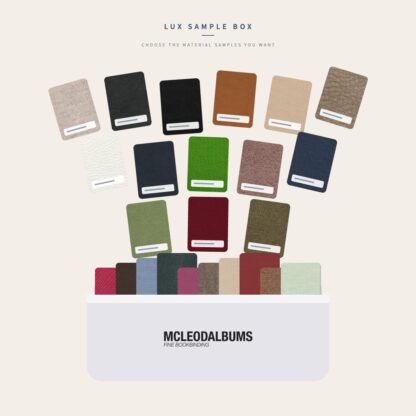 Lux Sample Box – choose your material samples (linen, leather, velvet)